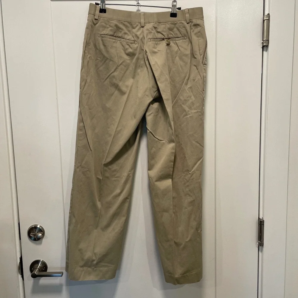 Banana Republic Modern Fit Chinos Men 34x30 Khaki Tessuti di Sondrio Cotton Pant